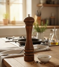 Vintage Marlux Wooden Pepper Bowl - Retro Elegance for Your Table (Height 26cm)