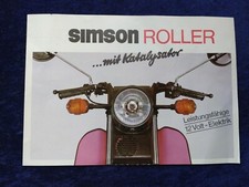 Simson SR 50, SR 80 Brochure 4 Pages