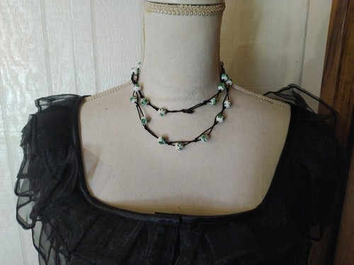 Collier long perles - , rondes