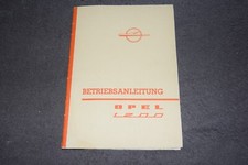 Operating Instructions Manual Opel Rekord P1 01/1962 First Class