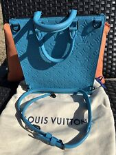 Louis Vuitton VIRGIL TEAL Sac Plat  Bag Monogram Taurillon Leather