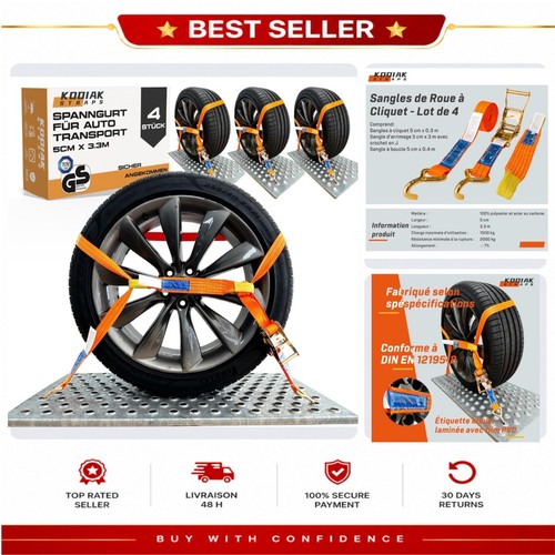 Sangles cliquet roues - sangles,