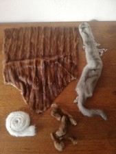 Antique fur pieces mink for drill