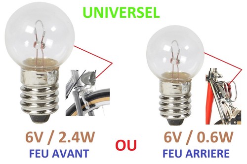 Ampoule velo avant - avant, arriere