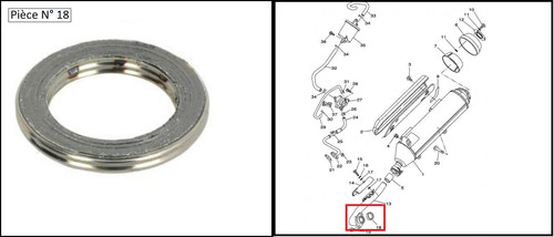 Joint pot echappement - pot, d'echappement