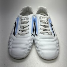 $820 PRADA Race Track Leather Sneakers Shoes BIANCO AZZURRO 6.5 US