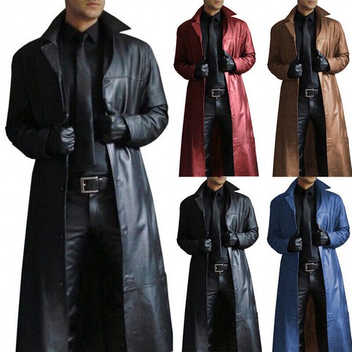 Manteau long cuir pour - manteau, en