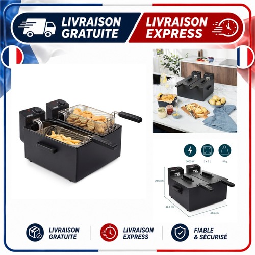 Friteuse électrique double