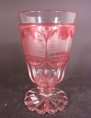 Biedermeier verre vue de - de,