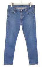 Jeans Levi's 511 Pour Homme W33/L32 Slim Fit Whiskers Décoloré Bleu Classique