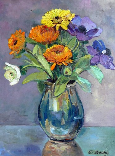 Tableau moderne bouquet fleurs - tableau,