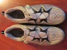 WOMENS NIKE TRIATHLON TIME TRIAL TT ROAD MTB CYCLING SILVER GREEN SHOES EURO 39