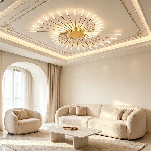 Lustre plafond rayonnant - lustre,