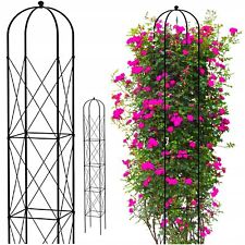 JARDIN TERRASSE PERGOLA METAL PLANTE SUPPORT FLEUR OBÉLISQUE 120 CM