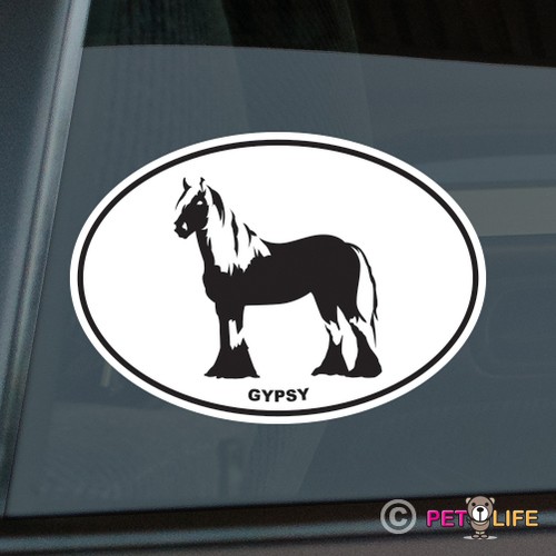 Gypsy horse oval sticker die - horse,