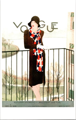 Postcard vogue magazine - -,