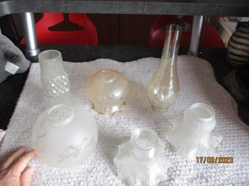 Anciens abat jour verre - anciens, divers