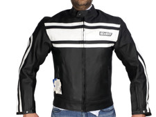Veste En Cuir De Moto Avec