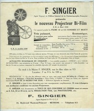 OEHMICHEN / F. SINGIER 1939 Film Projector Cinema Advertising