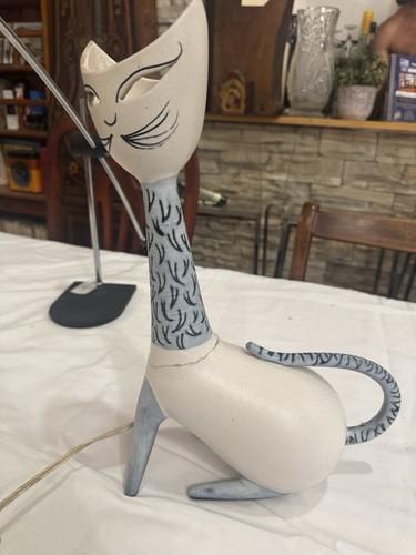 Lampe chat céramique - céramique, de
