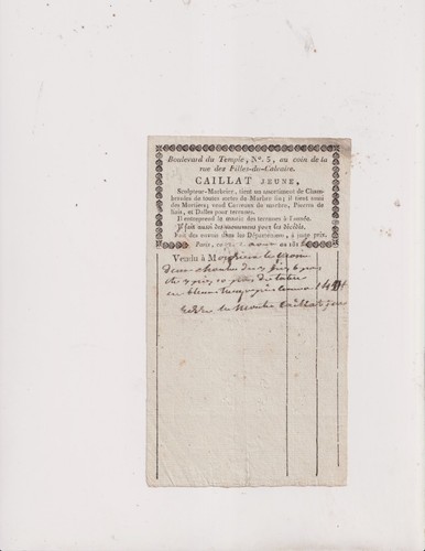 Aout 1812 facture paris - 2, 1812.facture.