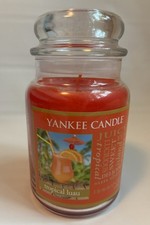 Yankee Candle Tropical Luau Large 22 oz Jar NEVER USED Fruity Beach decor