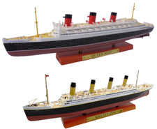 Lot de 2 paquebots QUEEN MARY + TITANIC 1:1250 25cm bateau maquette PA3