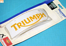 Kit logos de réservoir transparent / jaune TRIUMPH BONNEVILLE T100 à CARBU neuf