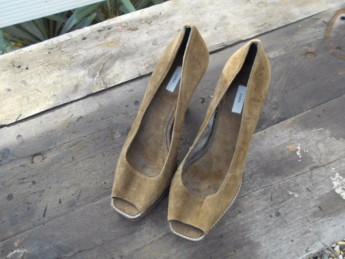 Escarpins cuir zara marron - escarpins,