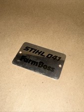 Stihl 041 Farm Boss Chainsaw Metal Badge Name Plate 0000 967 1568 OEM