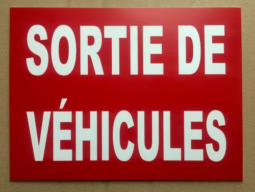 Plaque panneau sortie de - panneau,