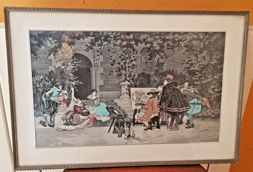 Tableau soie tissée - en,
