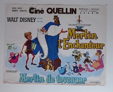 Merlin l' Enchanteur Disney 1963 affiche cinema originale Belgique 46 x 59 cm