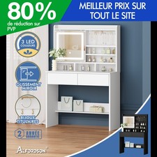 ALFORDSON Coiffeuse Maquillage Miroir Vanité Éclairage LED Chambre à Coucher
