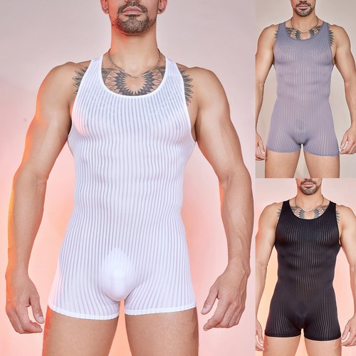 Body homme rayé sans - , manches