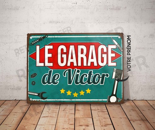 Plaque métal vintage garage