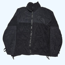 US Navy Parka Liner Military Fleece Jacket Men Small XShort Black Polartec READ