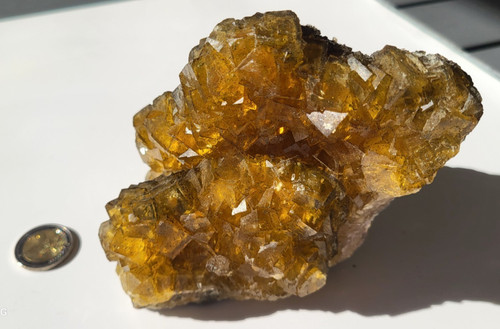 Fluorite cristallisée sur - cristallisée, 3