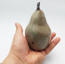 Lovely realistic sandstone pear sculpture signed Françoise?