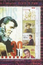 Timbres Musique Elvis Papouasie Nlle Guinée 1117/20 ** (38122X) - cote : 12,50 €