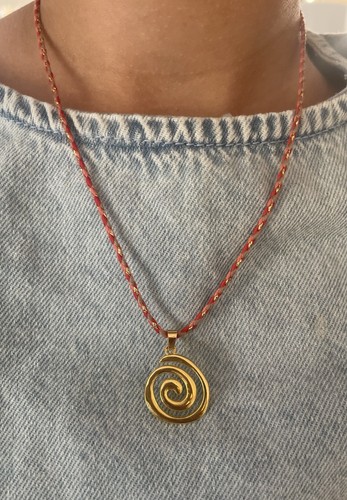 Collier corde rouge - collier,