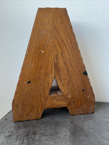 Ancienne lettre enseigne bois - lettre,