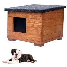 Chenil Niche de Chien Grotte 50 x 45 X 41 CM en Bois Maison à Chat Intempéries