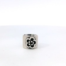 PANDORA Perle Charm En Argent Sterling "Flower Screwstop"