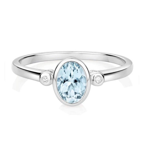 Bague solitaire ovale
