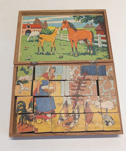 Jeu cubes ancien - cubes, 6