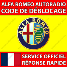 ✅ALFA ROMEO RADIO CODE DE DÉBLOCAGE POUR TOUS LES MODÈLES BOSCH BLAUPUNKT VP2✅