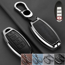 Zinc Alloy Leather Car Key Fob Case Cover For Infiniti QX50 Q30 Q50 Q60 Q70 Q70L