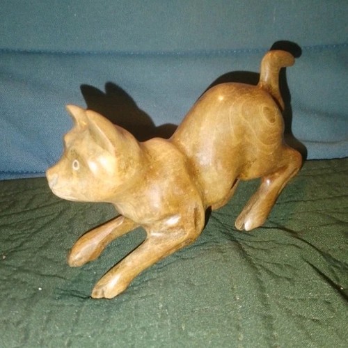Statuette chat bois - chat, en