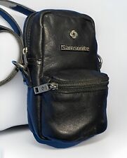 Samsonite Sacoche - Pochette Cuir / Collector Vintage Leather Pouch - Bag / Noir